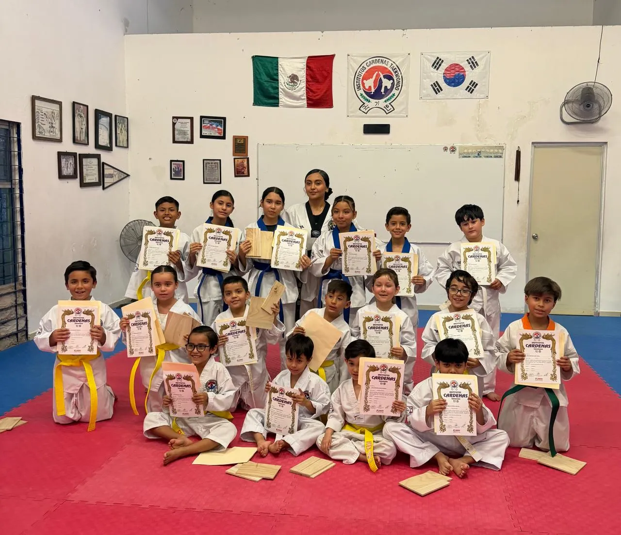 Clase de Taekwondo en Institutos Cárdenas